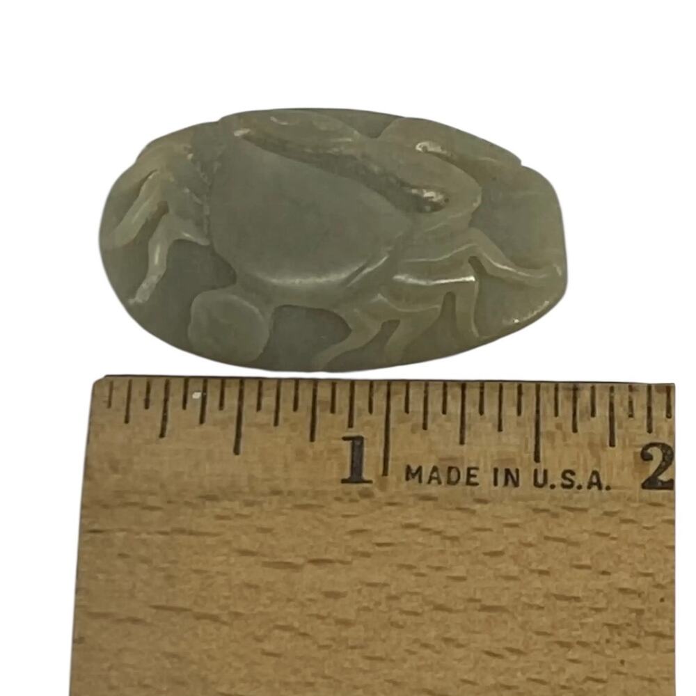 Estate Asian Carved Soapstone Crab Motif 1 5/8” Pendant - Picture 12 of 13